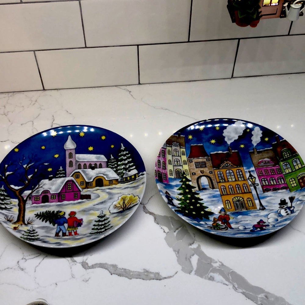 Decorative Wall Plates Kaiser Porcelain | Christmas Winter Wall Plates